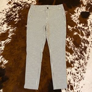 CAbi Black and White Checkered Pants